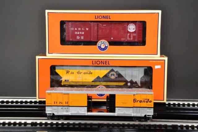 Appraisal: LIONEL BOX CARS - DIE CASTIncluding Rio Grande PS CD