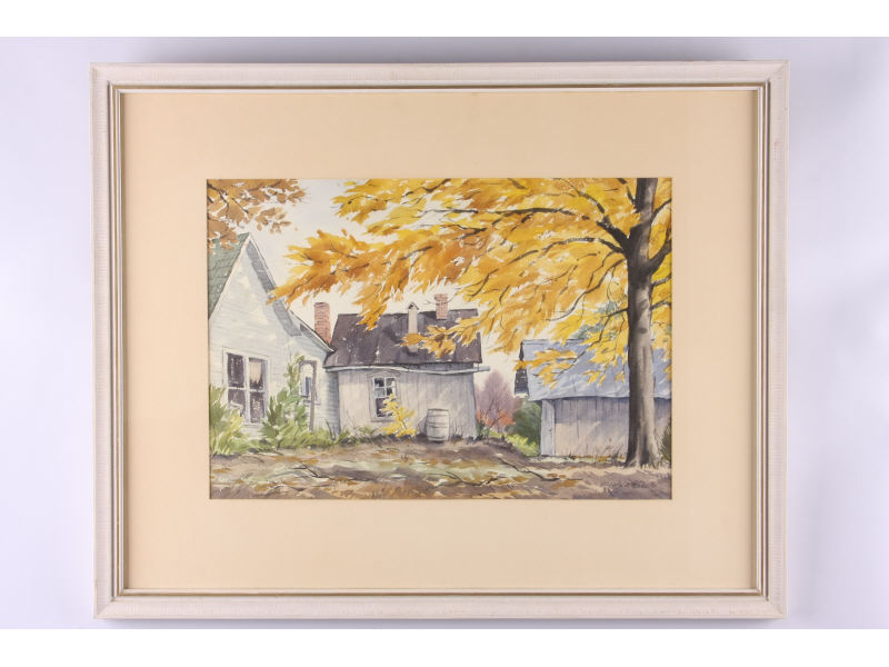 Appraisal: Kenneth J Reeve IL th c Brown County Fall watercolor