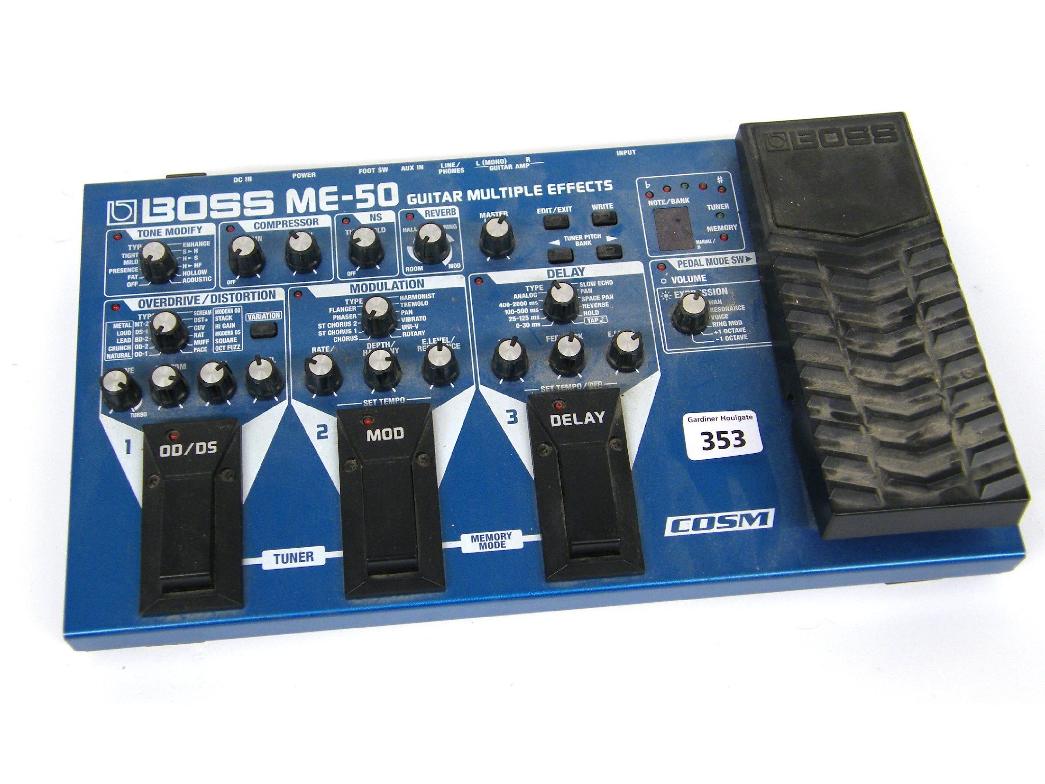 Appraisal: Boss ME- guitar multiple effects pedal appears to be in