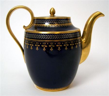 Appraisal: A th century Sevres coffee pot and cover of ovoid