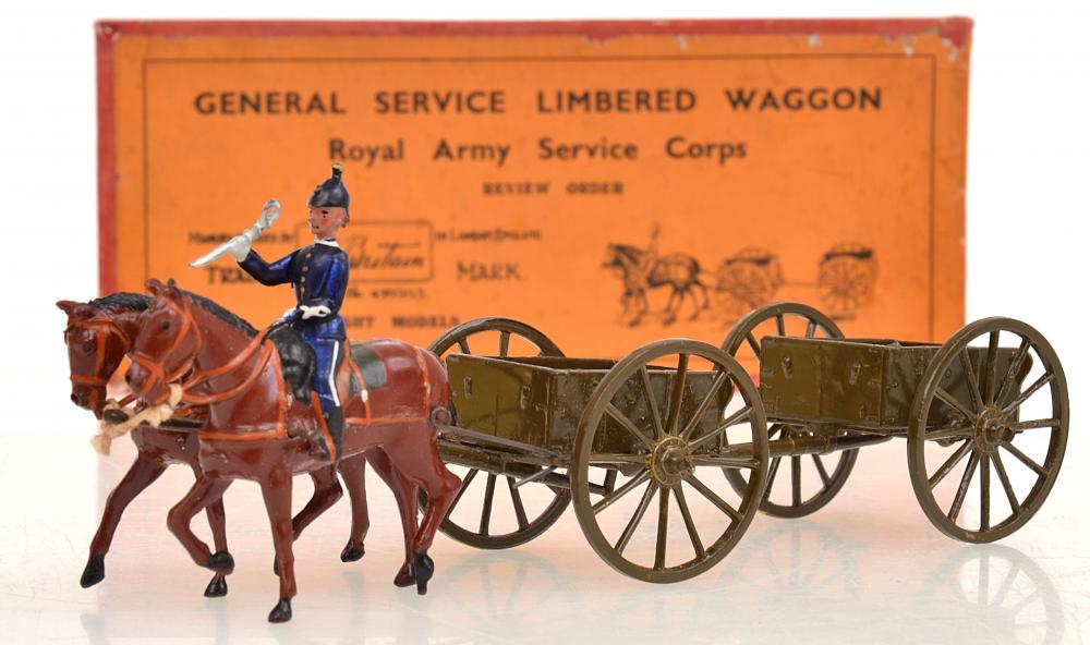 Appraisal: BOXED BRITAINS RASC LIMBERED WAGON AND EXTRA LOSE WHEELS POST