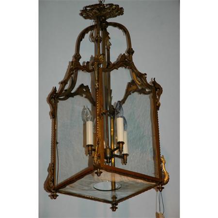 Appraisal: Louis XV Style Gilt-Bronze Hanging Lantern Estimate -