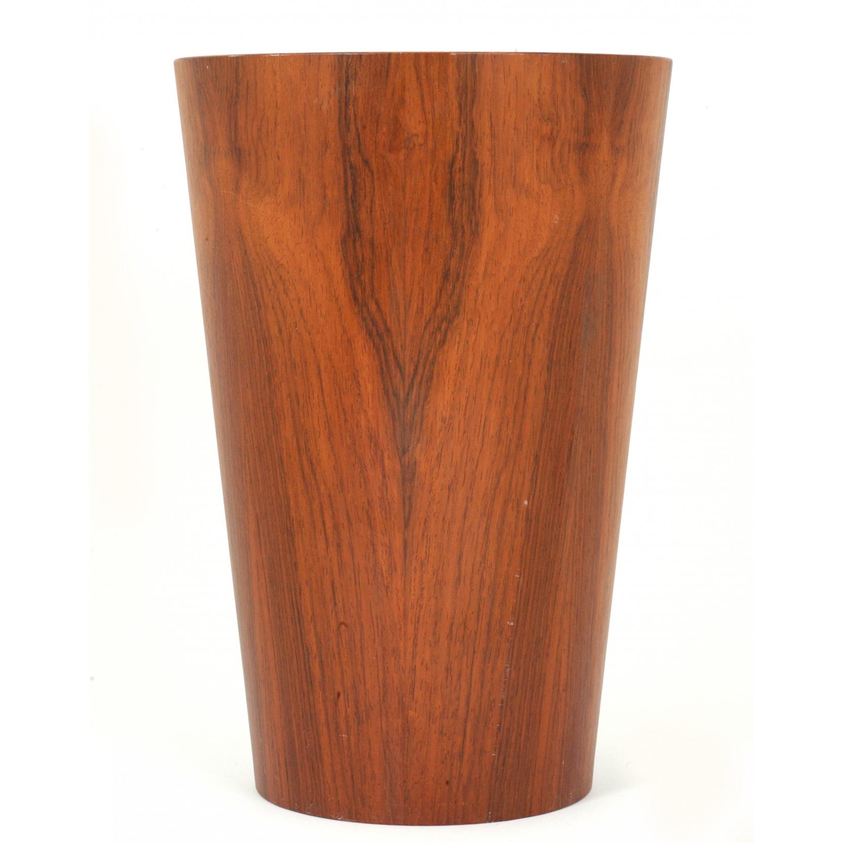 Appraisal: House of Rainbow Rosewood Waste Receptacle circa s Swedish marked