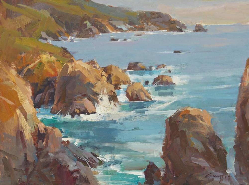 Appraisal: Steve Songer b Study for Sundown at Rocky Point Oil