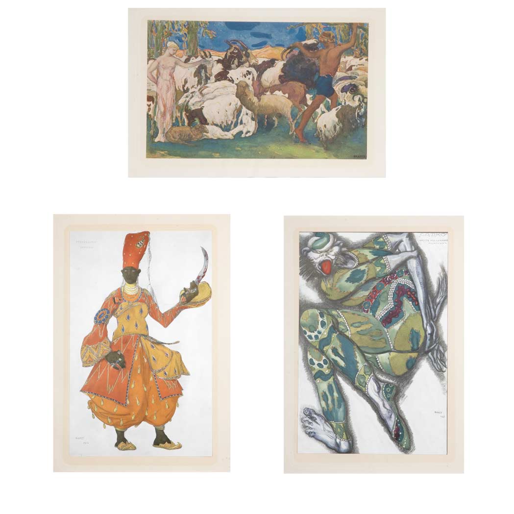 Appraisal: Bakst BALLET STUDIES Fourteen framed color prints from LEVINSON ANDRE