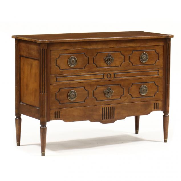 Appraisal: BAKER ITALIANATE CHERRY COMMODE Late th century shaped top with