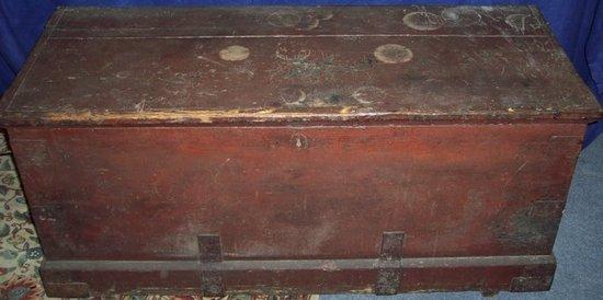 Appraisal: A metal bound silver chest fitted three lift-out compartments cm