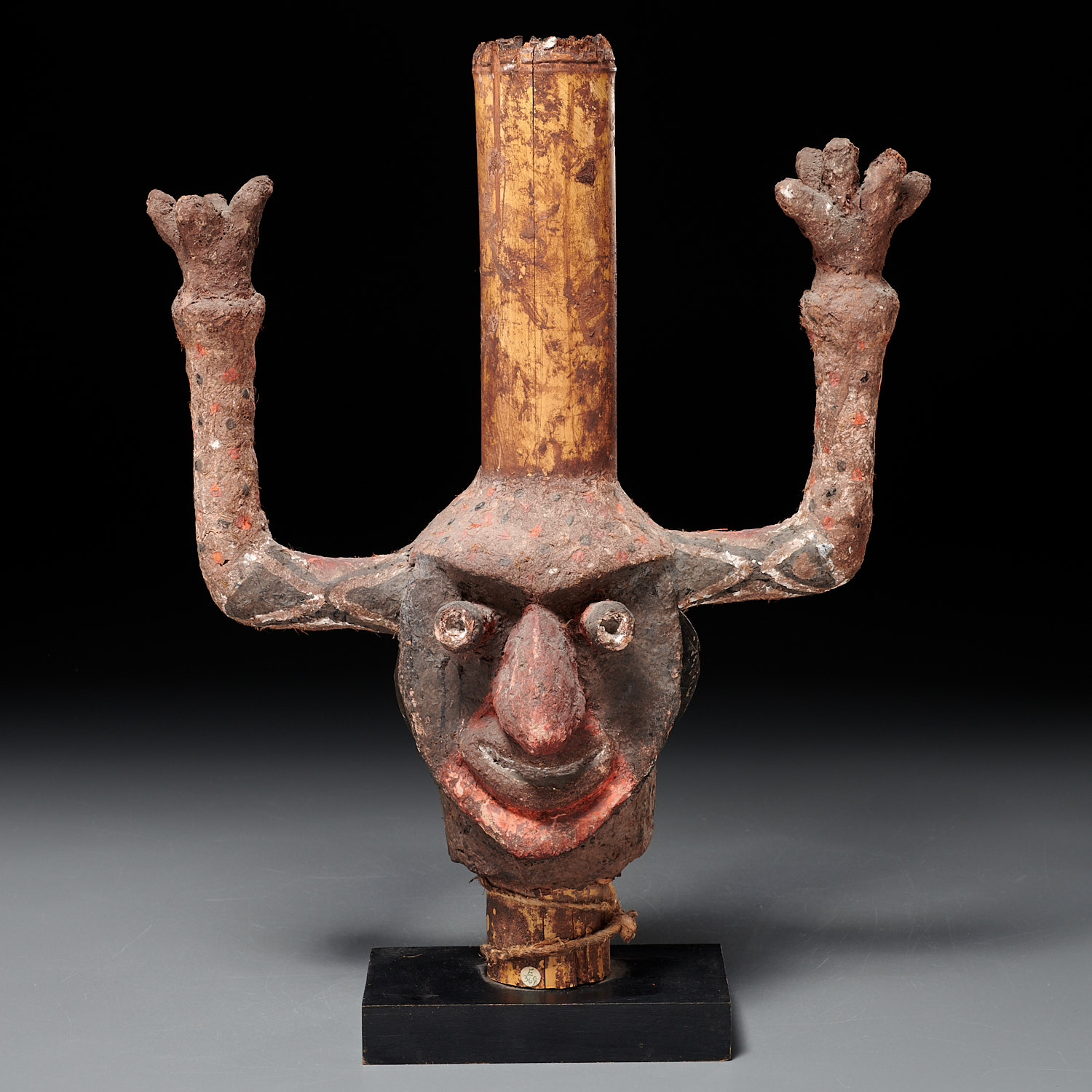 Appraisal: MALEKULA PEOPLES JANUS FIGURE th c Vanuatu Islands near Papua