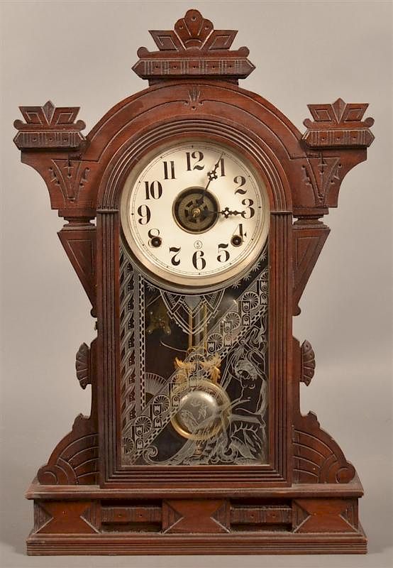 Appraisal: Gilbert Clock Company Eastlake Victorian Clock Gilbert Clock Company Eastlake