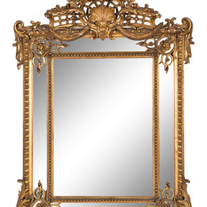 Appraisal: A Rococo Style Giltwood Mirror Late th Early th Century