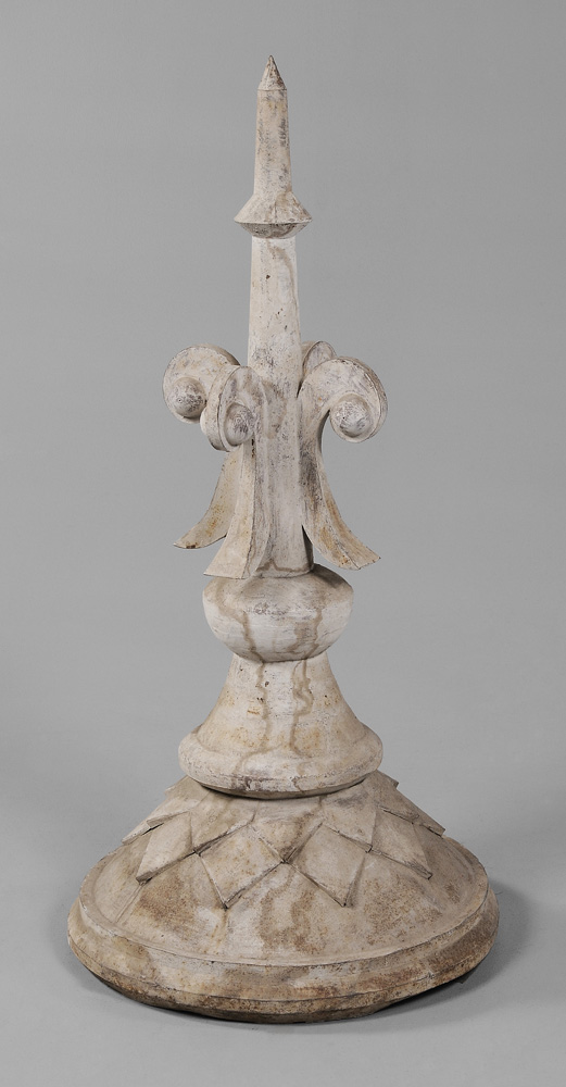 Appraisal: White-Painted Zinc Cupola Spire American th century in