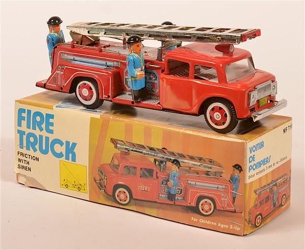 Appraisal: Fire Truck Friction Toy with Siren Fire Truck Friction Toy