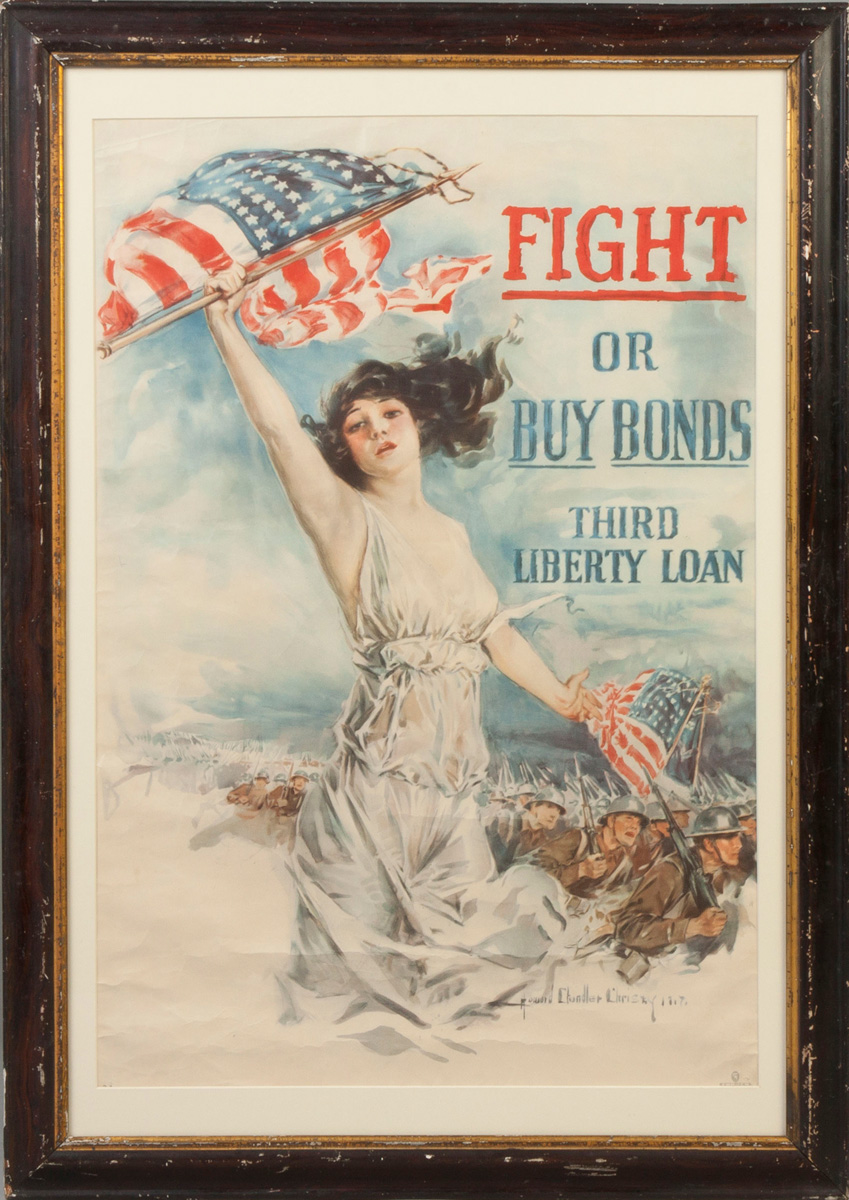 Appraisal: Third Liberty Loan Poster Sgn Howard Chandler Chrissy Forbes