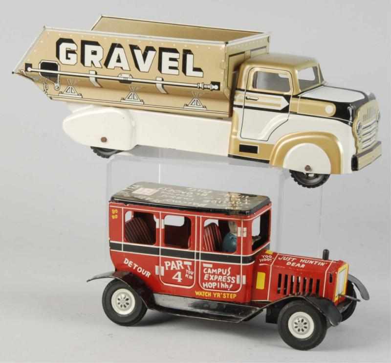 Appraisal: Lot of Tin Marx Vehicle Toys Description Includes Marx sand