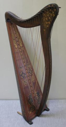 Appraisal: Child's Harp string child's harp with Celtic motif Labeled Clark