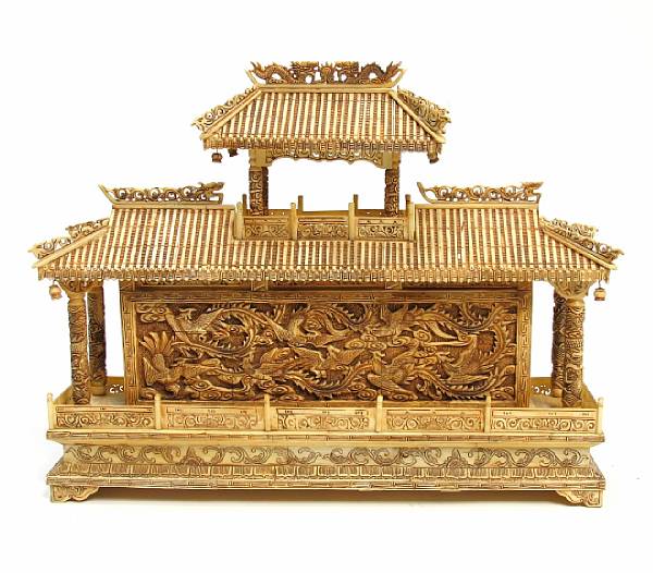 Appraisal: A Chinese carved pagoda height in width in depth in