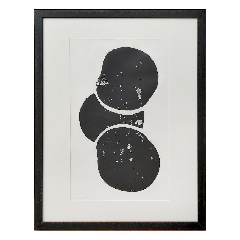 Appraisal: John Crawford b Untitled Forged Metal Disks Etching and aquatint