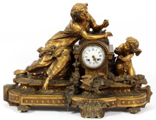 Appraisal: GUICHE PALAIS ROYALE FRENCH BRONZE MANTLE CLOCK TH C H