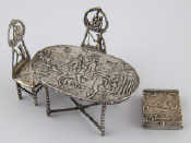 Appraisal: A mixed lot of miniatures comprising an imported silver table