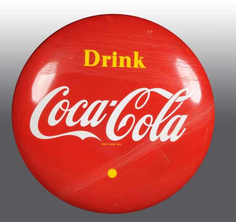 Appraisal: Large Porcelain Coca-Cola Round Sign Description Dated Condition Excellent Plus