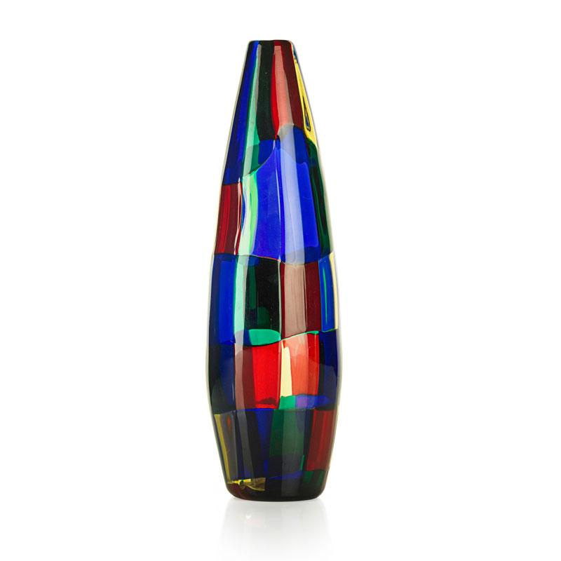 Appraisal: FULVIO BIANCONI VENINI Pezzato glass vase Condition Report Excellent condition