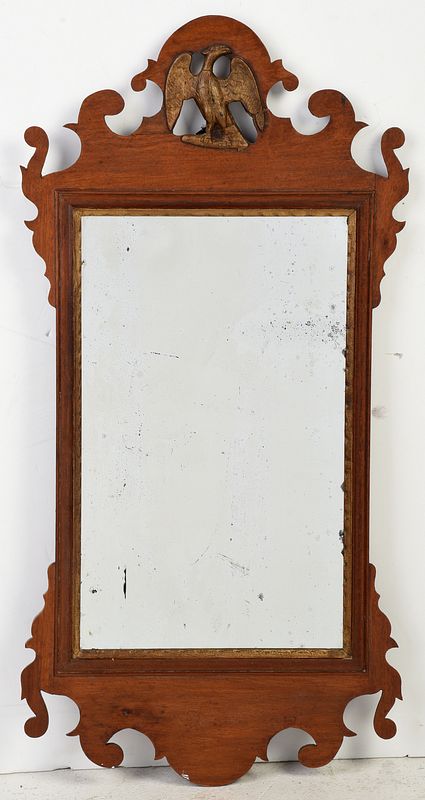 Appraisal: American Federal Mahogany Mirror early th century mahogany frame set