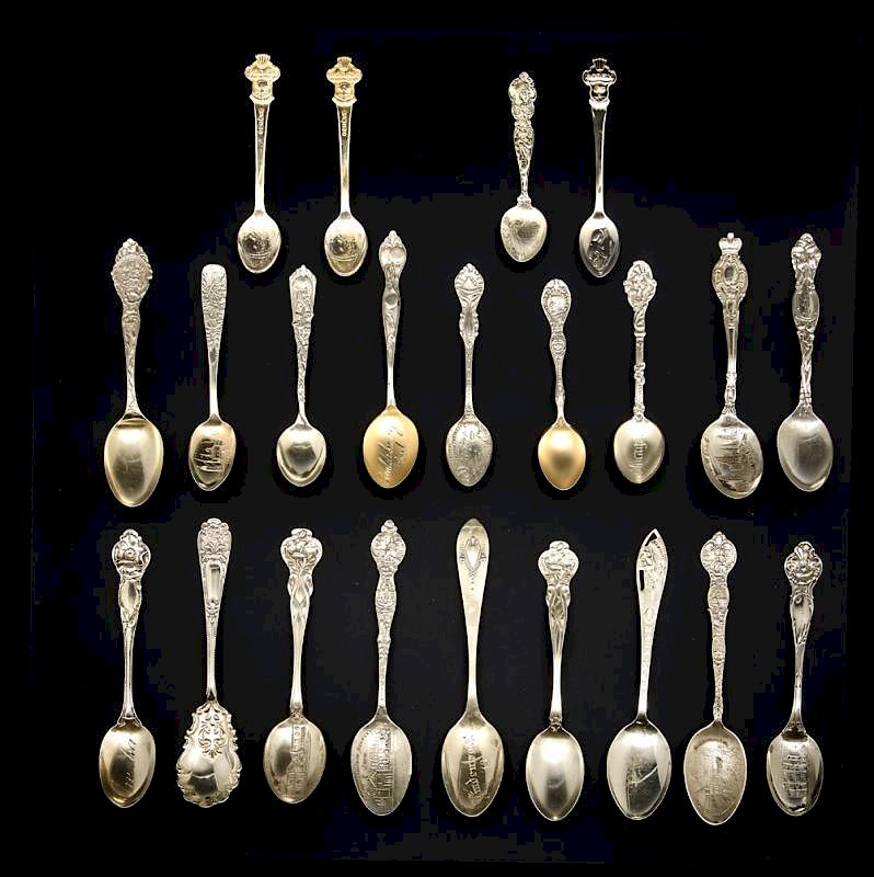 Appraisal: Sterling souvenir spoon of various nationalities Sterling souvenir spoon of