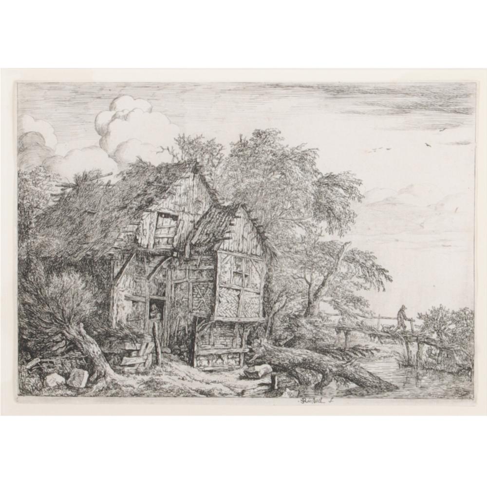 Appraisal: JACOB VAN RUISDAEL DUTCH - SECOND STATE SCENIC ENGRAVING LE