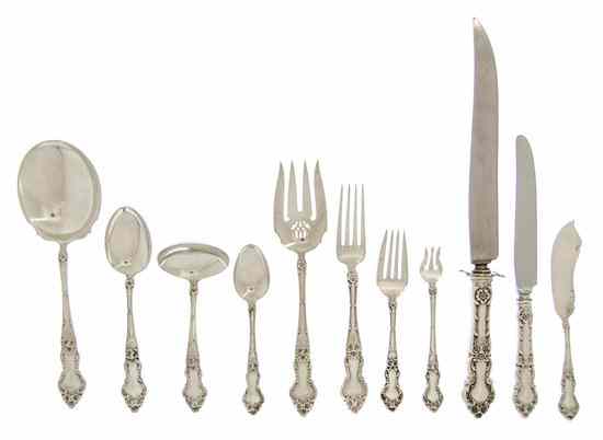 Appraisal: An American Sterling Silver Flatware Service for Twelve Watson in