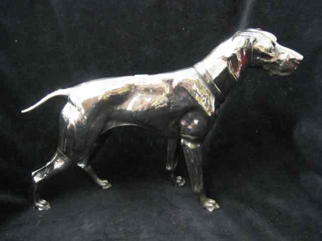 Appraisal: Jennings Brothers Silverplate Figurine of a Dog '' tall ''