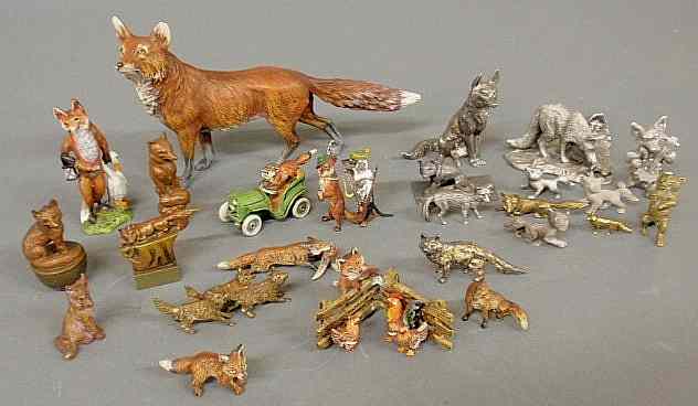 Appraisal: Group of twenty-five metal animal figures some cold painted tallest