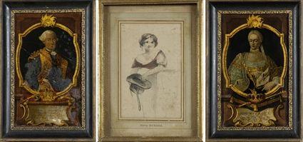 Appraisal: English School th C Maria Russell Watercolor on paper matted