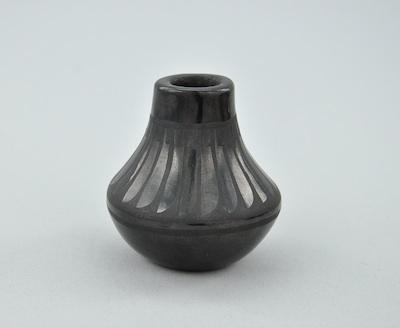 Appraisal: A San Ildefonso Pueblo Miniature Pot Blue Corn With black