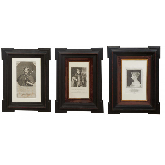 Appraisal: Three Framed Decorative Prints consisting of Victoria Charles Howard Earl