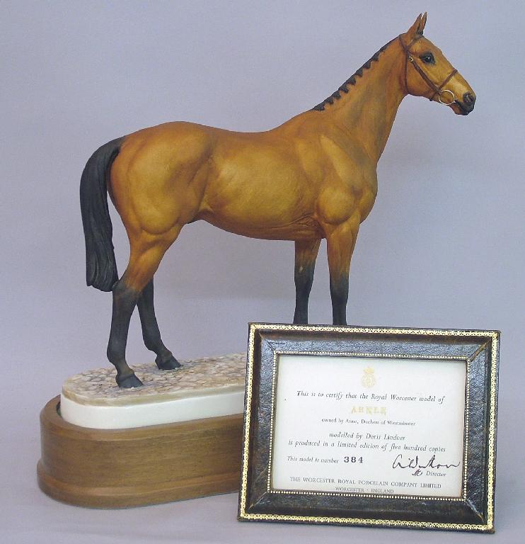 Appraisal: Royal Worcester porcelain model of Arkle owned by Ann Duchess