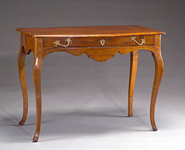 Appraisal: A Louis XV walnut center table mid th century The