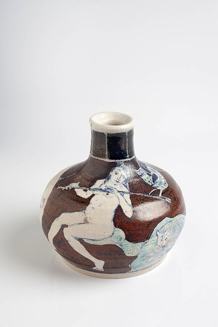 Appraisal: Eric James Mellon British - 'Persephone' vase signed dated titled