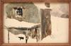 Appraisal: W C GOUACHE - Small House in Snow by Andrew