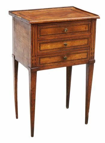 Appraisal: Italian Neoclassical bedside cabinet th c rectangular case fitted with