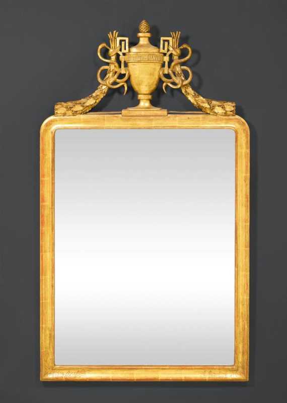 Appraisal: MIRROR Louis XVI Bern circa Pierced carved and gilt wood