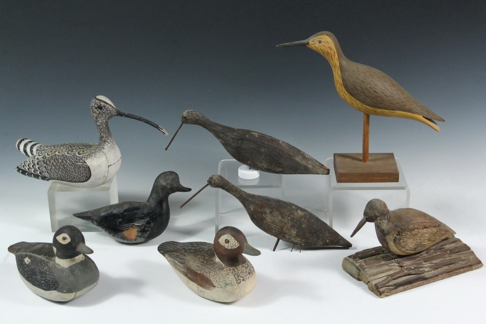 Appraisal: ASSORTED SHOREBIRD DECOYS - Late th to early th c