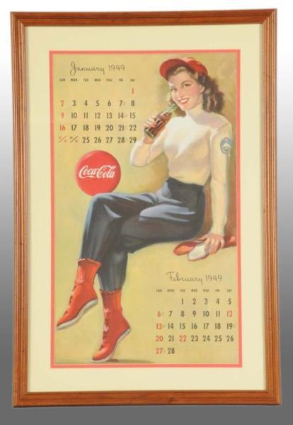 Appraisal: Coca-Cola Calendar Description Framed under glass Beautiful and unused complete