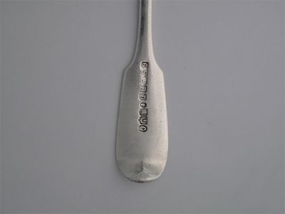 Appraisal: GEROEG SANGSTER A fiddle teaspoon script initials GML with Edinburgh