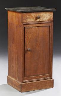 Appraisal: French Louis Philippe Style Carved Oak Nightstand th c the