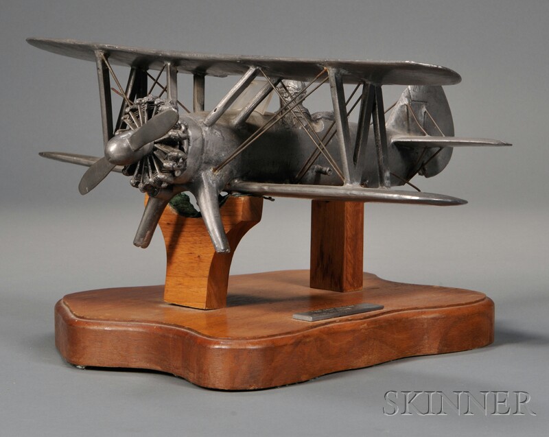 Appraisal: Cast Iron Double-wing Stearman Crop Duster Model America probably mid-