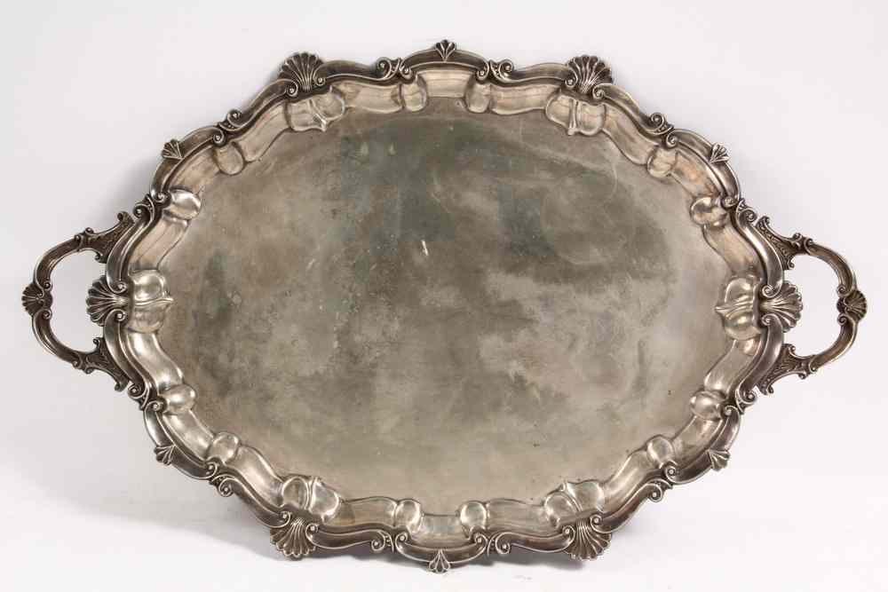 Appraisal: SILVER PLATE TRAY --by Mappin and Webb Sheffield and London