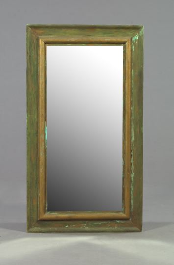 Appraisal: Provincial Polychromed Looking Glass late th century the rectangular plate