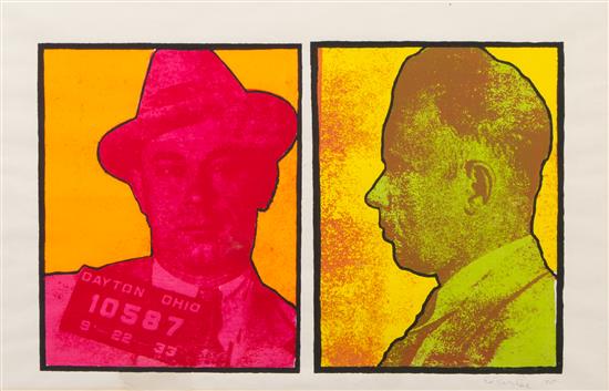 Appraisal: Sale Lot Ed Paschke American - John Dillnger screenprint signed