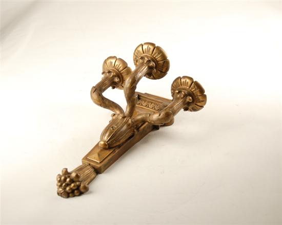 Appraisal: Gilt Wooden Three-branch Sconce H