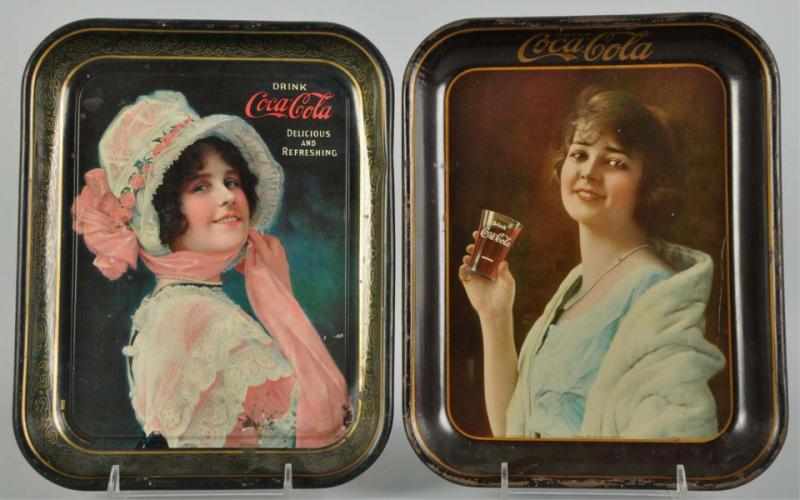 Appraisal: Coca-Cola Serving Trays Description Some strong spots and stains to